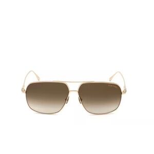 Tom Ford Elegant Gold and Brown Sunglasses